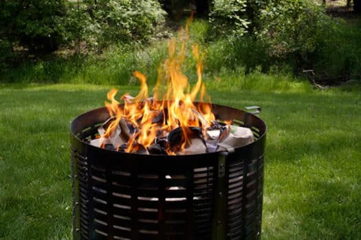 Incinérateur, tambour en papier en acier inoxydable, peut incinérer les  déchets, pour brûler des débris, bois, feuilles, incinérateur en carton